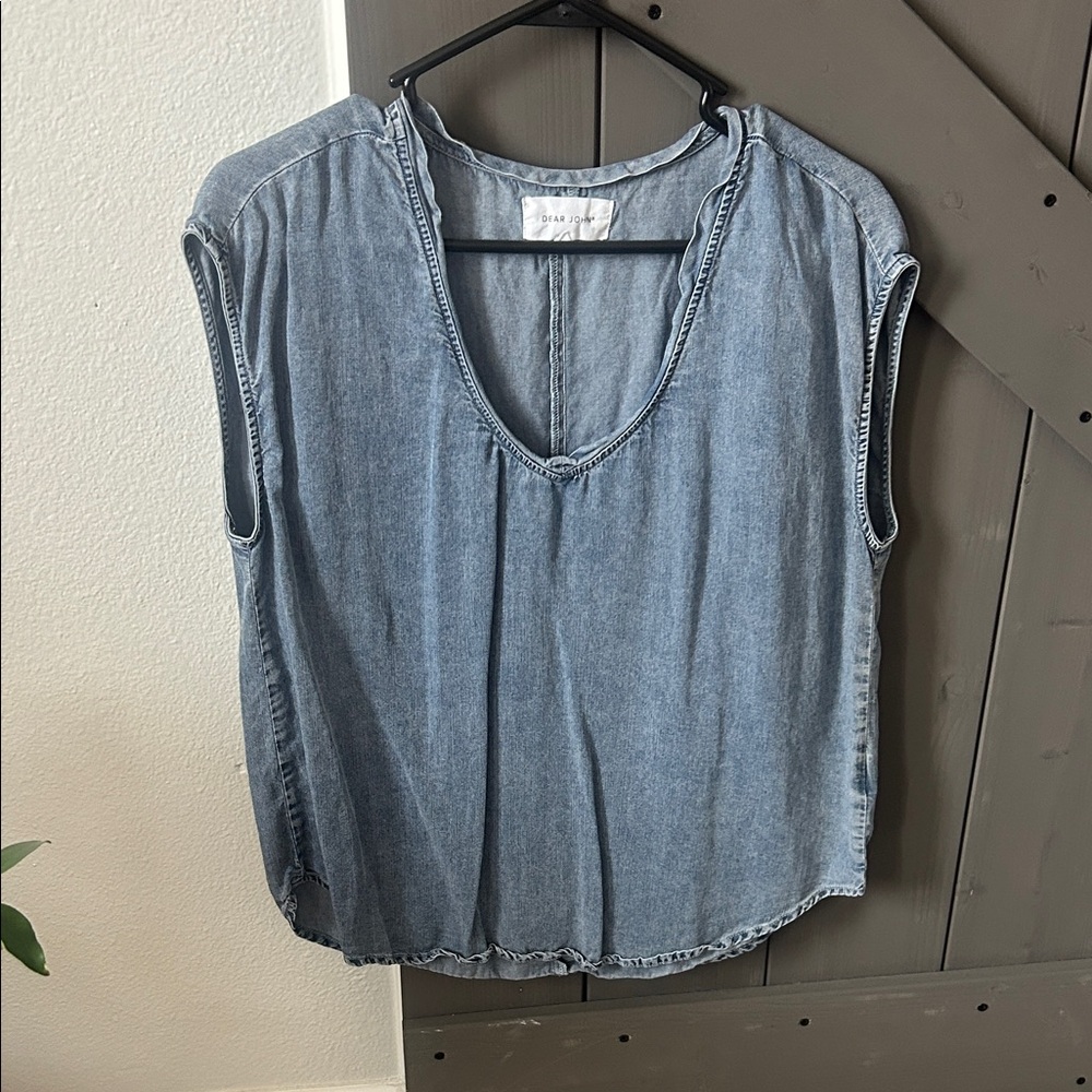 Dear John Blue Denim Blouse